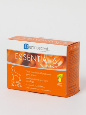 Капли для ухода за кожей и шерстью собак Essential 6 Spot-on 10-20 кг., 4 x 1,2 мл.